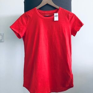 NWT Gap bright coral cotton t-shirt size XS